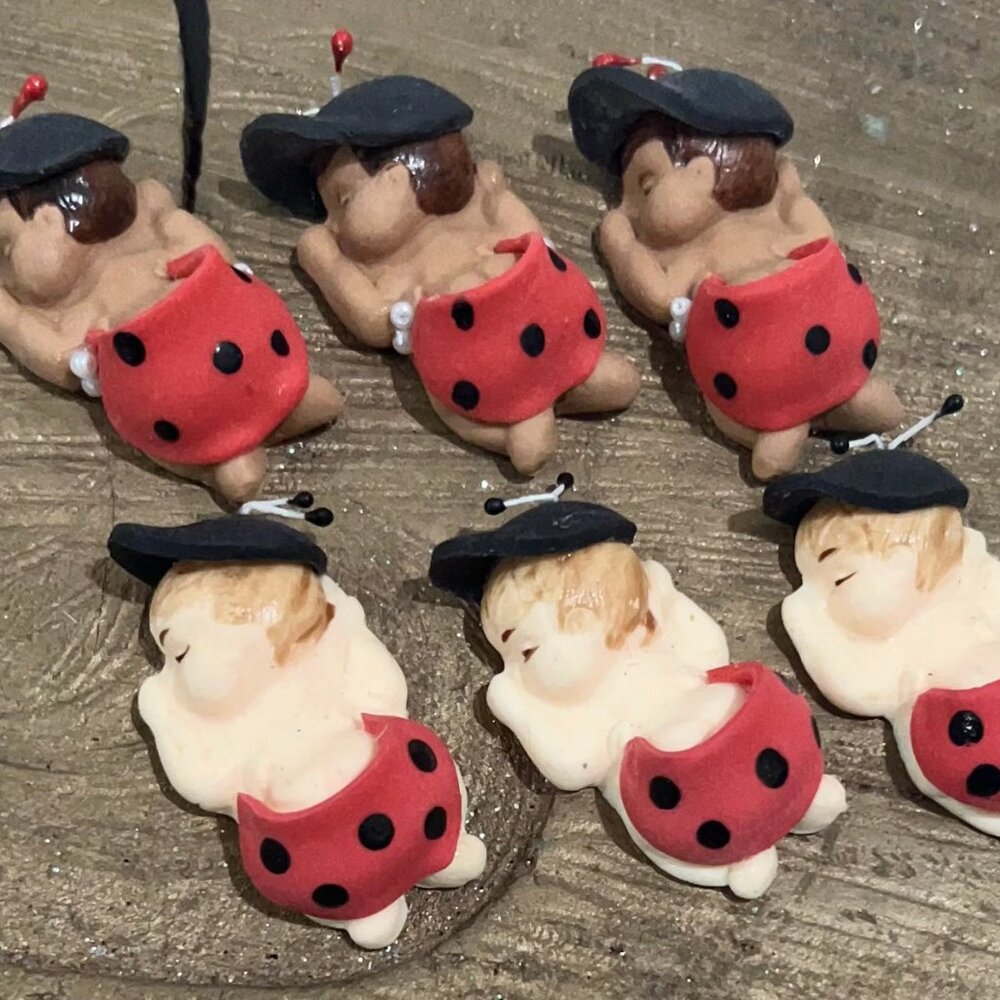 Ladybug Babies Party Favor Decoration Baby Shower Accents 6 Count